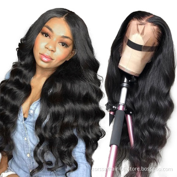 30 32 Long Length Raw Lace Front Wig For Black Women Free Lace Wig Samples Raw Brazilian Cuticle Aligned Hair Lace Closure Wig